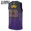 Barn Los Angeles Lakers Tröja Lebron James Nike 2024-25 City Edition Lila Swingman